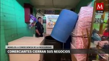 Comercios desiertos en Morelos por el asesinato del presidente de la unión de comerciantes