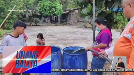 Tubig, inirarasyon sa ilang barangay dahil natuyo na ang mga pinagkukunan nila ng tubig | UB