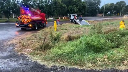 Fiesta capota após perder controle na BR-369, no distrito da Penha, em Corbélia