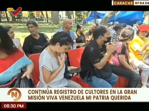 Registro de cultores de la Gran Misión Viva Venezuela continúa en todas las plazas Bolívar del país