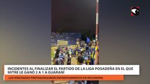Incidentes entre hinchas al término del partido Mitre-Guaraní