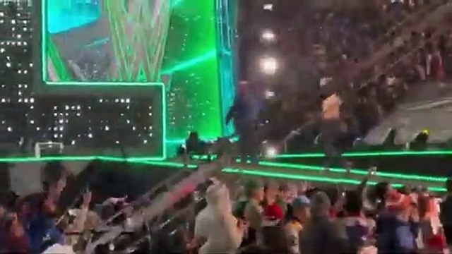 Crowd Reaction to Rock & Roman Reigns after WWE Universal Championship loss | WrestleMania 40 Night 2