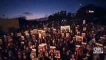 İsrail Meclisi önünde 'ateşkes' protestosu