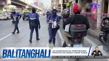 Ilang motoristang ilegal na dumaraan sa northbound ng EDSA busway, sinita at tiniketan ng MMDA strike force | BT