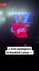 J. Cole tries to make peace with Kendrick Lamar by apologizing for "7 Minute Drill"