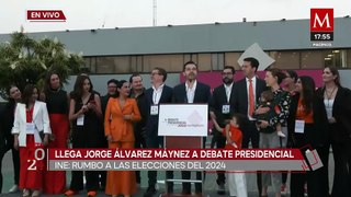 Primeras palabras de Jorge Álvarez Máynez al llegar al debate presidencial