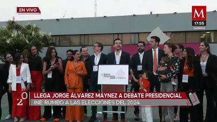 Primeras palabras de Jorge Álvarez Máynez al llegar al debate presidencial
