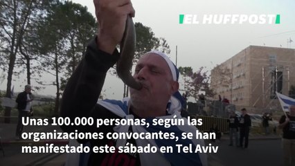 100.000 personas se manifiestan en Tel Aviv pidiendo elecciones en el día con más protestas desde el atentado del 7-O
