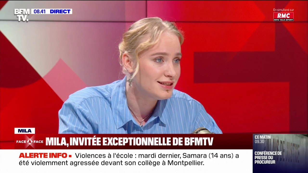 Mila: "Je ne suis pas désolée, je n'ai jamais été désolée (...) aujourd'hui j'ai la haine, j'ai la rage"