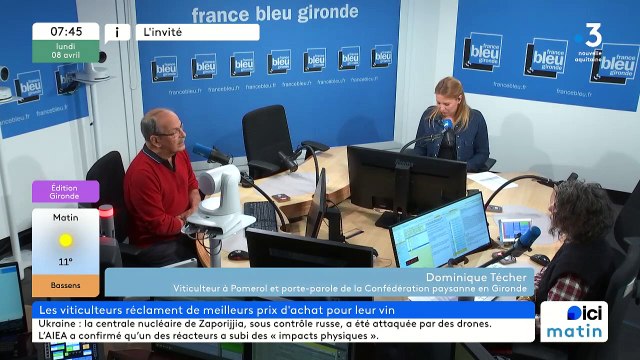 Dominique Técher Viticulteur à Pomerol et porte-parole de la Confédération Paysanne en Gironde