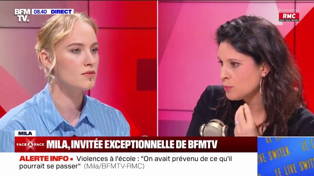Menacée après ses propos sur l'islam, Mila sur BFM: On m'a dit de dire que j'étais désolée en arrivant sur le plateau de Quotidien mais je ne suis pas désolée! J'ai la haine - Regardez