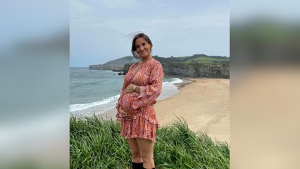 Marta Pombo, radiante en Cantabria en su 15 semana de embarazo