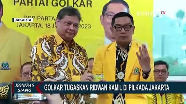 Tugaskan Ridwan Kamil Maju di Pilkada Jakarta, Begini Kata Ketum Golkar Airlangga