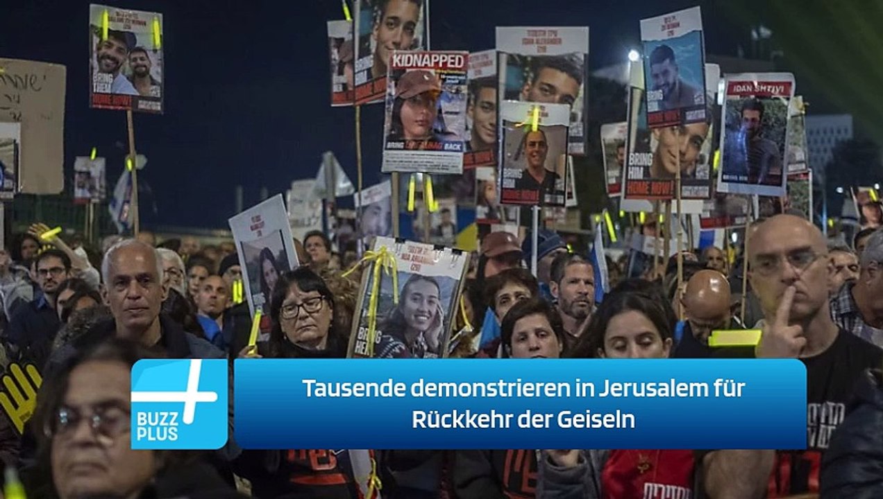 Tausende demonstrieren in Jerusalem für Rückkehr der Geiseln