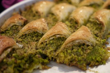 Gaziantep'te baklavacıların bayram mesaisi devam ediyor