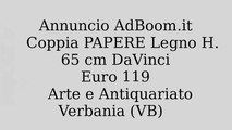 Coppia PAPERE Legno H. 65 cm DaVinci