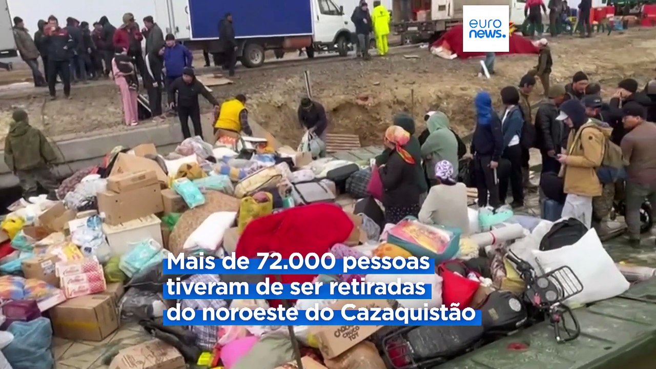 Milhares retirados de casa no Cazaquistão e Rússia devido às "piores inundações dos últimos 80 anos"