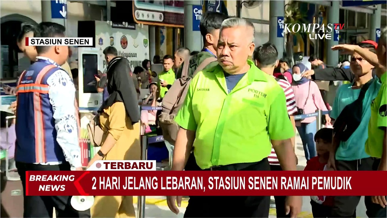 Kondisi Terkini di Stasiun Senen Jakarta, Pemudik Makin Ramai Jelang H-2 Lebaran