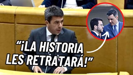 Carlos Mazón (PP) raja de lo lindo en el Senado sobre la obscena amnistía: “¡La factura de la fractura!”