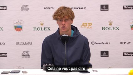 Monte Carlo - Sinner : "Une semaine de préparation avant Roland-Garros et les JO"