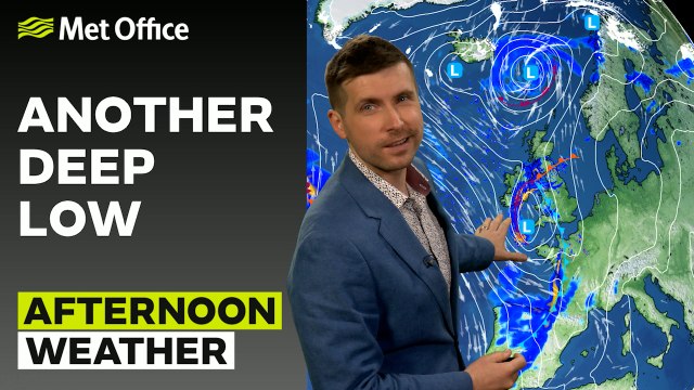 Met Office afternoon weather forecast 08/04/24 - Storm Pierrick bringing wind and rain