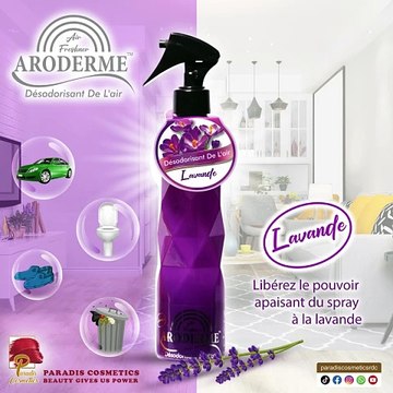 Aroderme Desodorisant De Lair Lavande Air Freshner Liberez le pouvoir apaisant du spray a la lavande