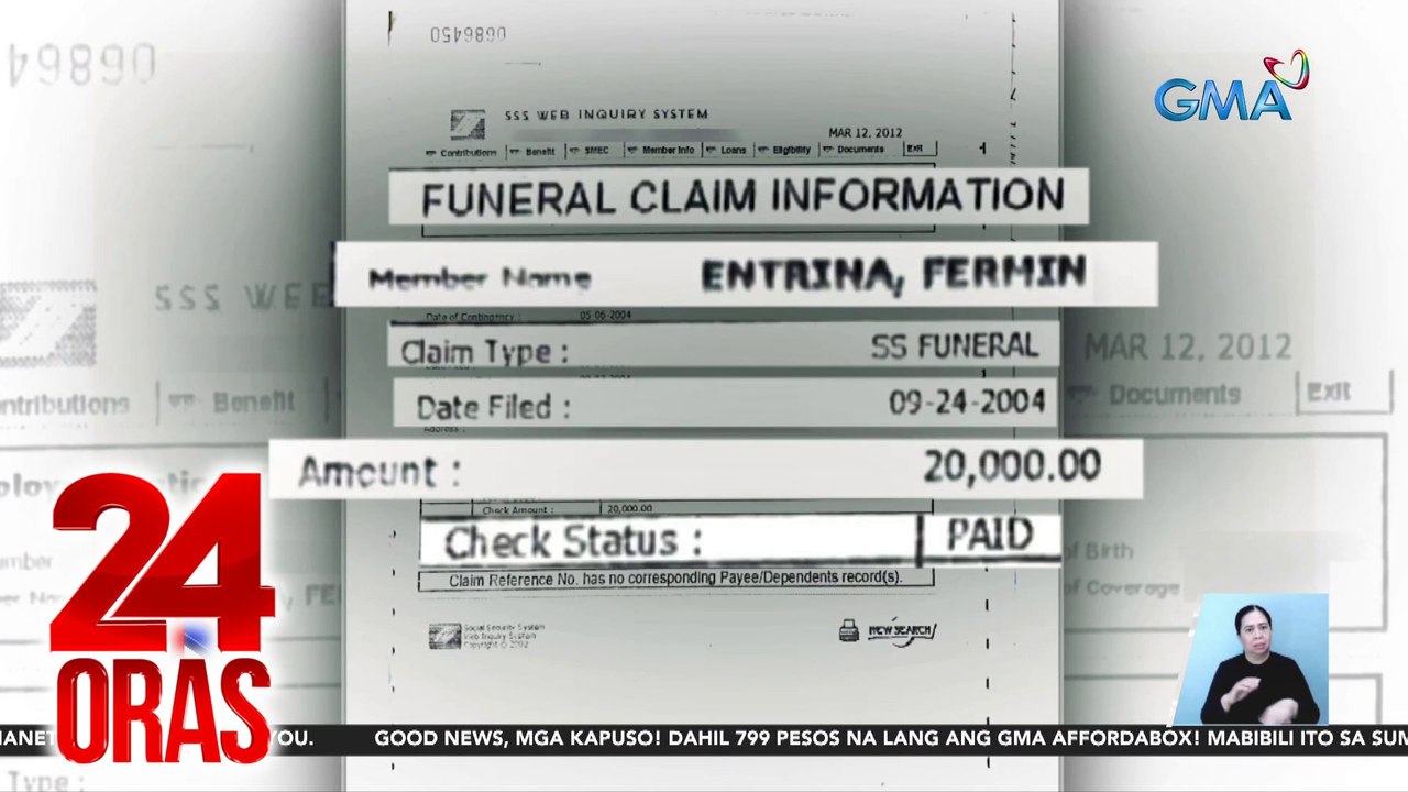 SSS member, 'di makuha ang benepisyo dahil patay na umano sa record ng SSS | 24 Oras