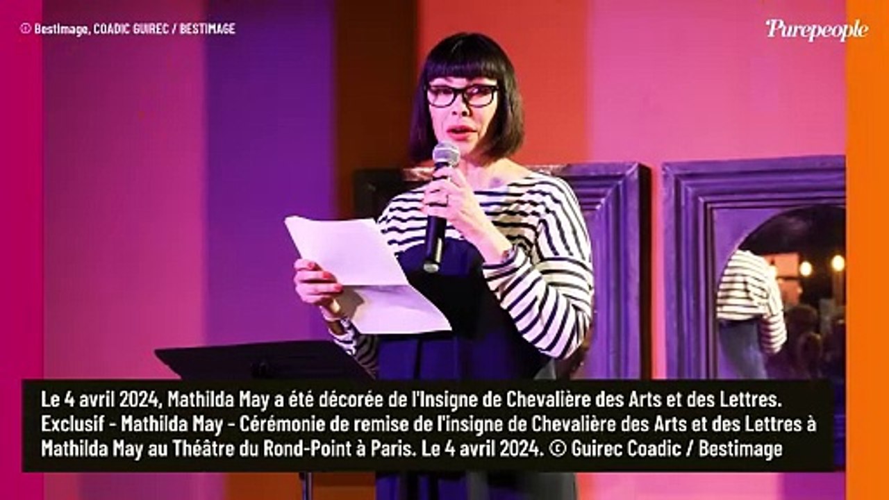 PHOTOS Mathilda May honorée en public, l'émotion vive de son mari ...