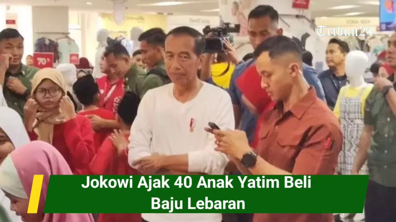 Jokowi Ajak 40 Anak Yatim Beli  Baju Lebaran