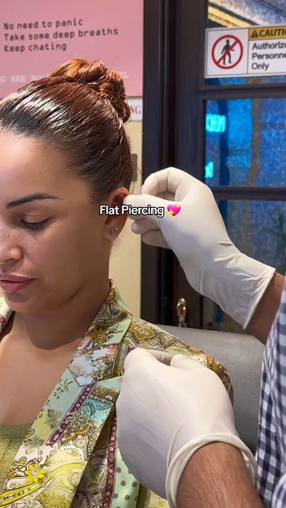 Flat Ear Piercing Experience at Piercing Zone in Dubai  #flatpiercing #nosepiercing #earpiercing
