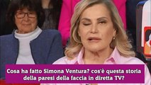 Cosa ha fatto Simona Ventura? cos'è questa storia della paresi della faccia in diretta TV?