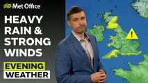Met Office Evening Weather Forecast 08/04/24 - Heavy rain and strong winds