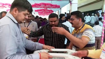 RAJKOT EVM DISPATCHING AND STRONG ROOM SEALING FOR LOK SABHA 2024 ELECTIONS