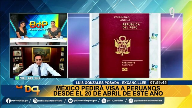 Luis Gonzales Posada sobre pedido de visa a peruanos en México: “Es un acto perverso de AMLO”
