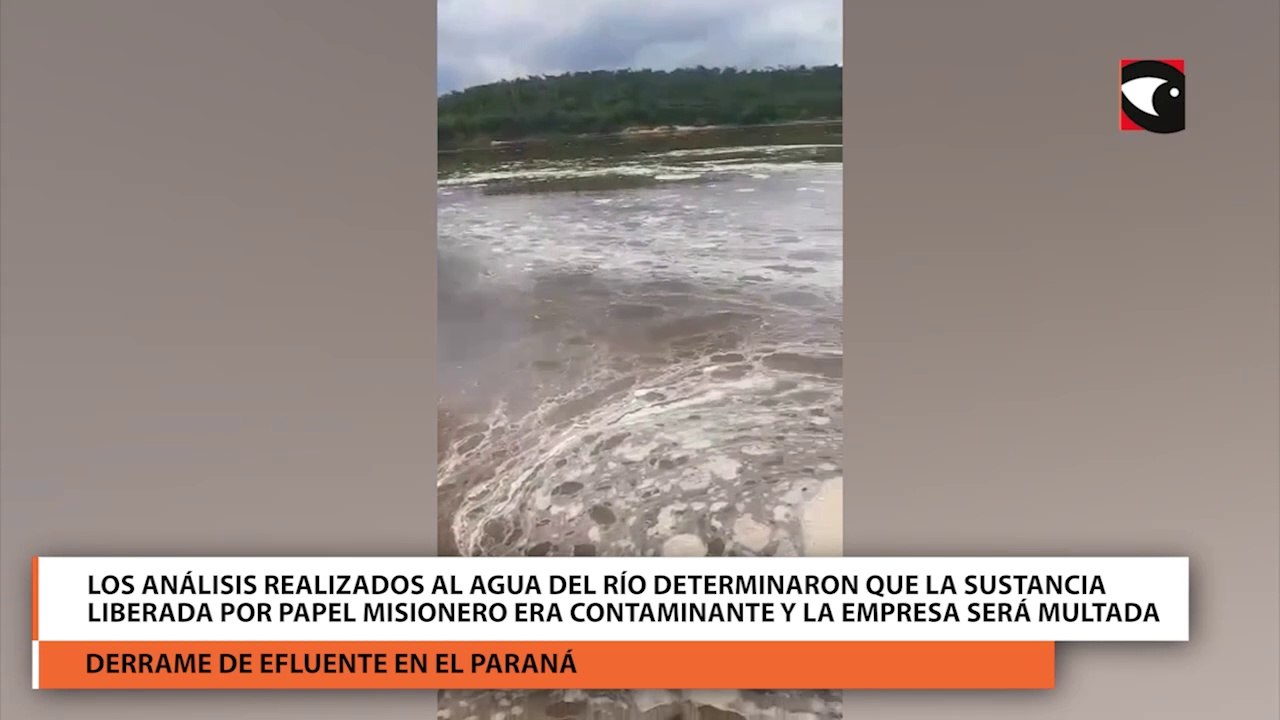 Los análisis realizados al agua del río determinaron que la sustancia liberada por Papel Misionero era contaminante y la empresa será multada