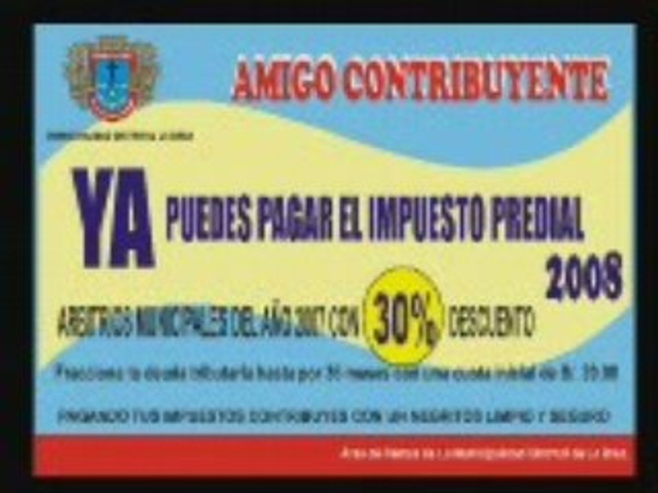 SPOT DE RENTAS para TV