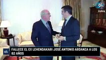 Fallece el ex lehendakari José Antonio Ardanza a los 82 años