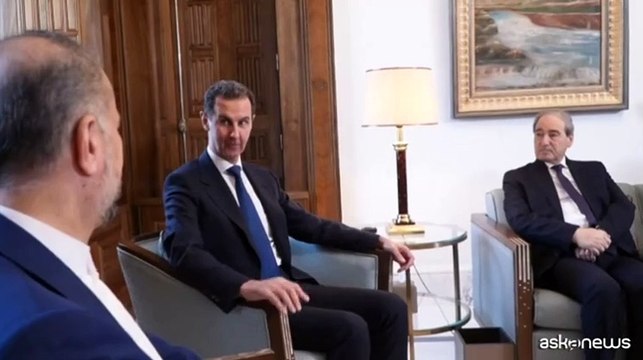 Il presidente siriano Assad incontra il ministro degli esteri iraniano