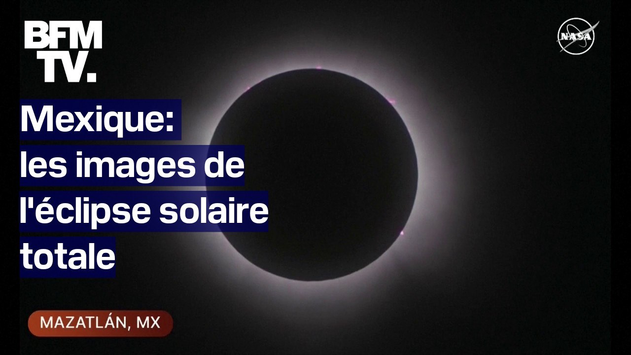Les premières images de l'éclipse solaire totale au Mexique