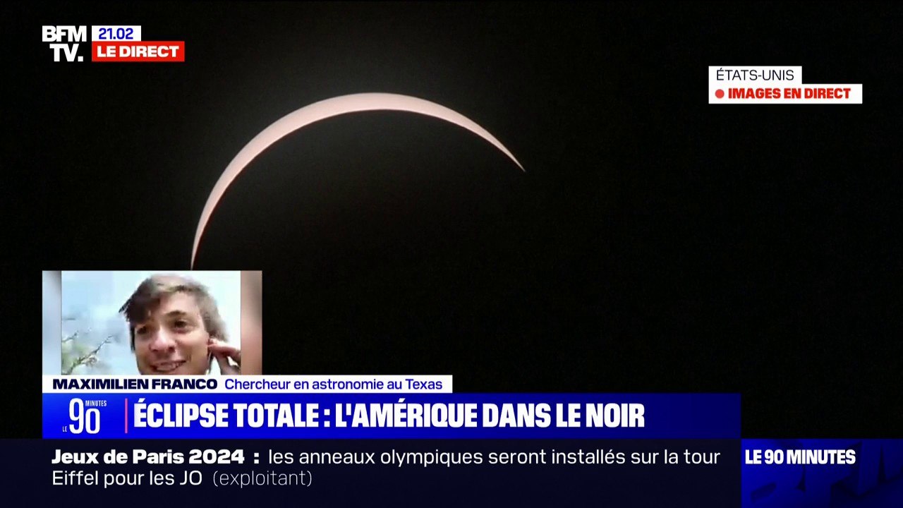 "Un contraste très émouvant entre la noirceur de la Lune et la luminosité de la couronne solaire": Maximilien Franco (chercheur en astronomie) raconte son observation de l'éclipse totale au Texas