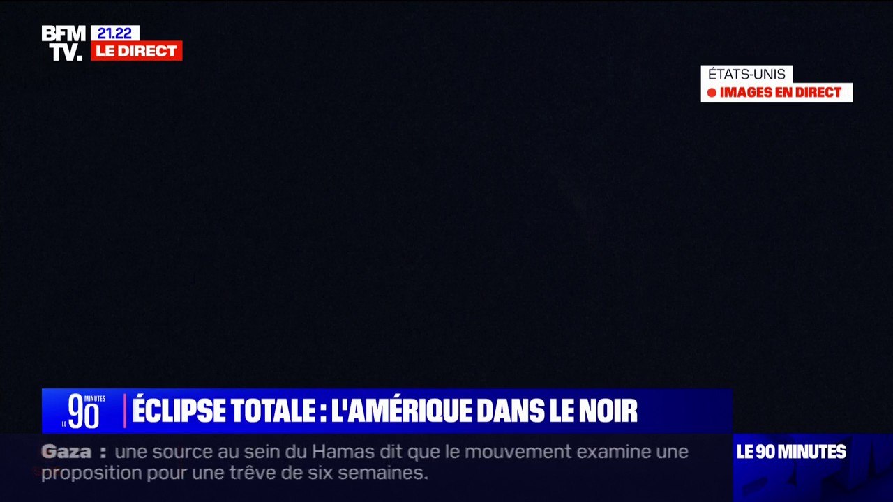 Eclipse totale: les chutes du Niagara plongées dans le noir