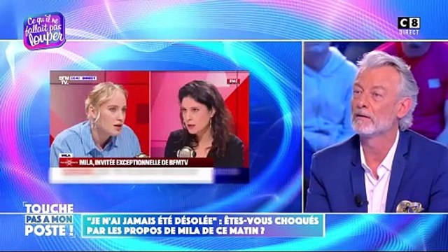 Cyril Hanouna et les chroniqueurs de TPMP reviennent sur les propos de Mila qui affirme avoir été briefée avant son passage dans Quotidien
