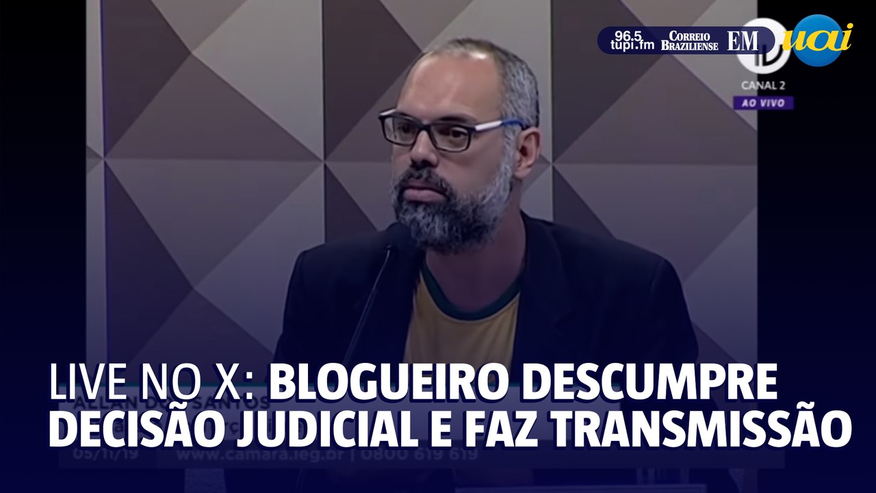 Blogueiro descumpre decisão judicial e faz live no X