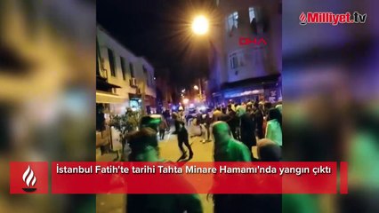 Fatih Balat'taki tarihi hamamda yangın çıktı