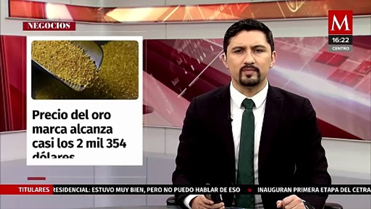 Nuevo máximo en el precio del oro; alcanza casi los 2 mil 354 dólares