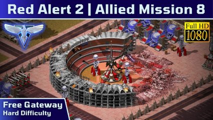 How to Beat Red Alert 2 Allied Mission 8: Free Gateway - Hard - 1080p HD