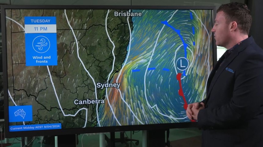 Damaging winds to batter east coast as cold front moves through ...