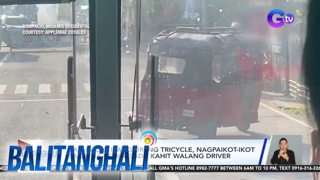 Bao-bao o isang uri ng tricycle, nagpaikot-ikot sa gitna ng kalsada kahit walang driver | BT