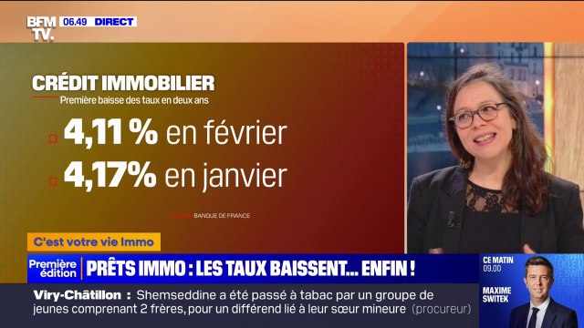 Crédit immobilier: les taux baissent pour la première fois depuis deux ans