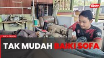 Tidak mudah baiki sofa, perabot lama